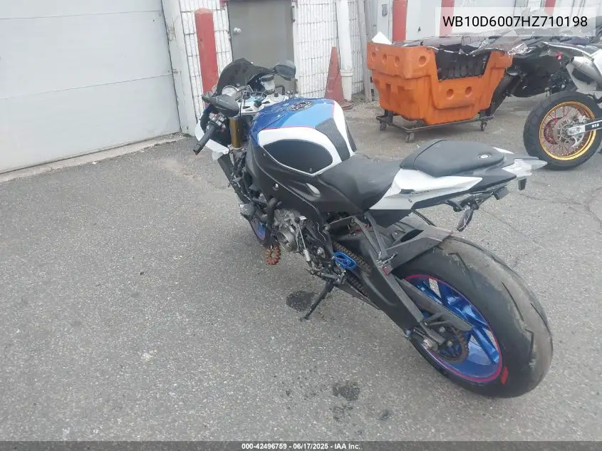 2017 BMW S 1000 Rr VIN: WB10D6007HZ710198 Lot: 42496759
