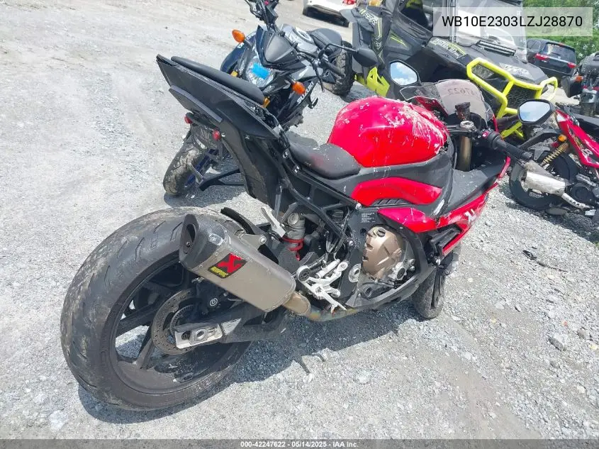 2020 BMW S 1000 Rr VIN: WB10E2303LZJ28870 Lot: 42247622