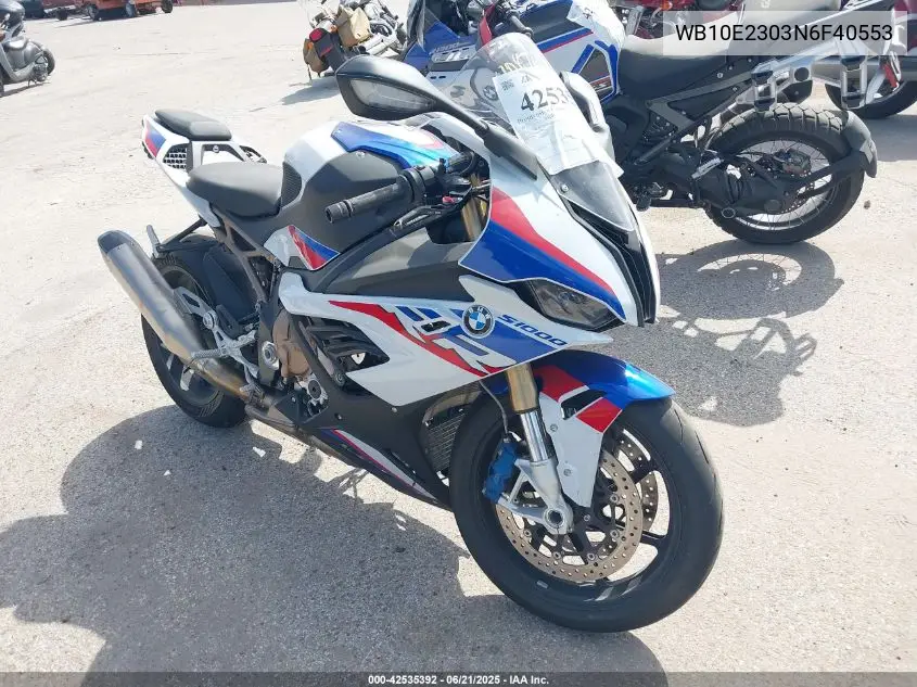 2022 BMW S 1000 Rr VIN: WB10E2303N6F40553 Lot: 42535392