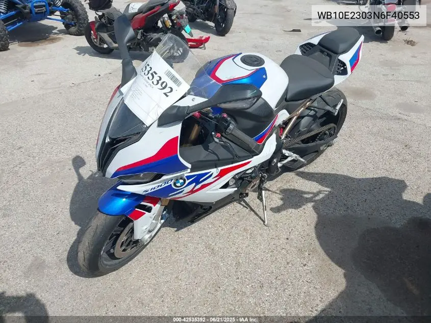 2022 BMW S 1000 Rr VIN: WB10E2303N6F40553 Lot: 42535392