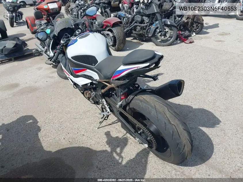 2022 BMW S 1000 Rr VIN: WB10E2303N6F40553 Lot: 42535392
