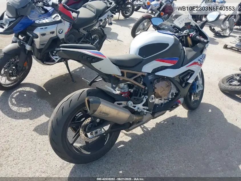 2022 BMW S 1000 Rr VIN: WB10E2303N6F40553 Lot: 42535392