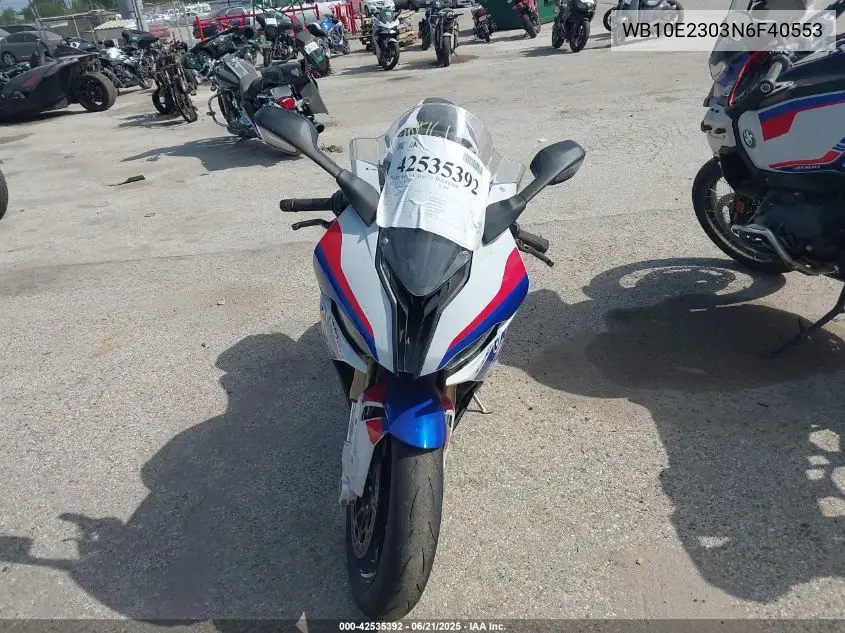 2022 BMW S 1000 Rr VIN: WB10E2303N6F40553 Lot: 42535392