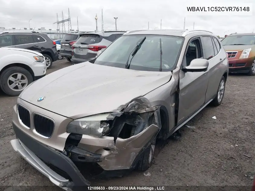 2012 BMW X1 VIN: WBAVL1C52CVR76148 Lot: 12105633