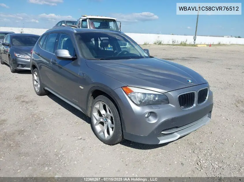 2012 BMW X1 xDrive28I VIN: WBAVL1C58CVR76512 Lot: 12360267