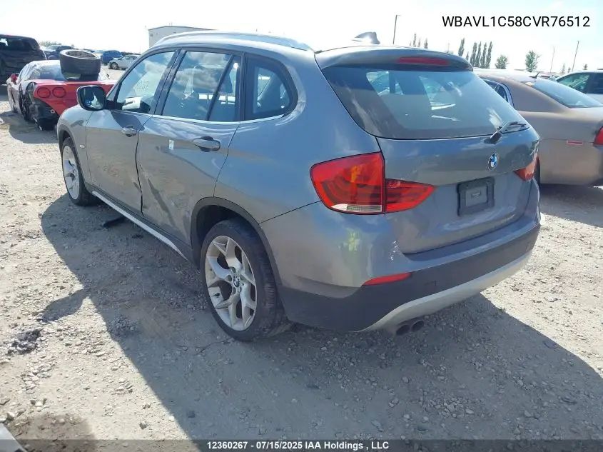 2012 BMW X1 xDrive28I VIN: WBAVL1C58CVR76512 Lot: 12360267