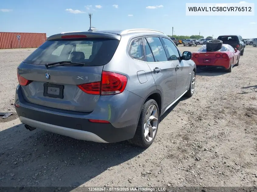 2012 BMW X1 xDrive28I VIN: WBAVL1C58CVR76512 Lot: 12360267