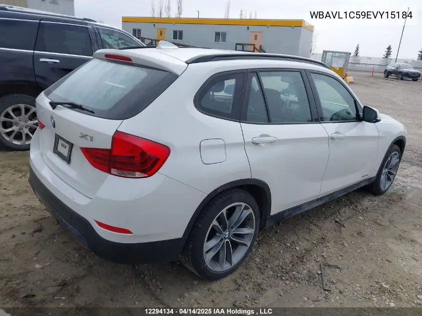 2014 BMW X1 xDrive28I VIN: WBAVL1C59EVY15184 Lot: 12294134
