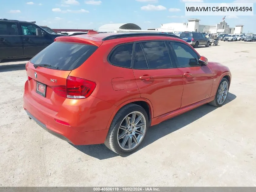 2014 BMW X1 Sdrive28I VIN: WBAVM1C54EVW54594 Lot: 40506119