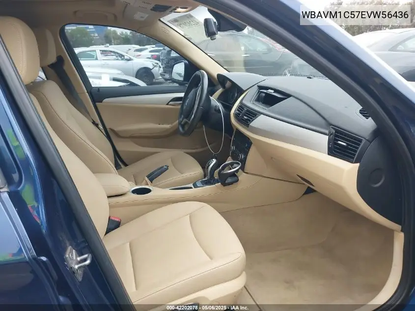 2014 BMW X1 Sdrive28I VIN: WBAVM1C57EVW56436 Lot: 42202078