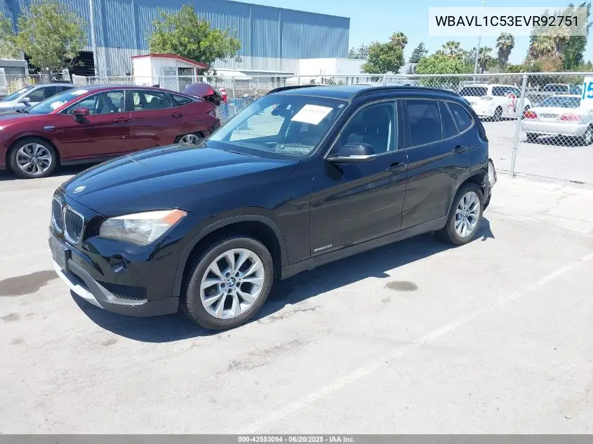 2014 BMW X1 xDrive28I VIN: WBAVL1C53EVR92751 Lot: 42553094