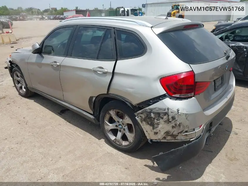 2014 BMW X1 Sdrive28I VIN: WBAVM1C57EVW51768 Lot: 42761728