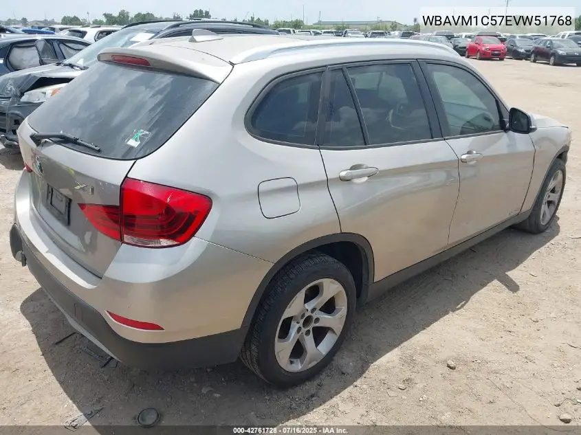 2014 BMW X1 Sdrive28I VIN: WBAVM1C57EVW51768 Lot: 42761728