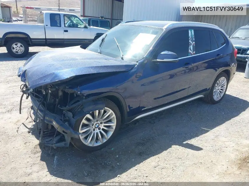 2015 BMW X1 xDrive28I VIN: WBAVL1C51FVY30649 Lot: 42588548