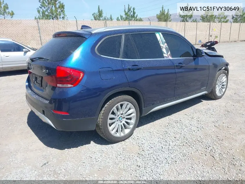 2015 BMW X1 xDrive28I VIN: WBAVL1C51FVY30649 Lot: 42588548