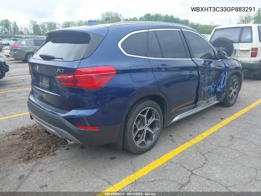 2016 BMW X1 xDrive28I VIN: WBXHT3C33GP883291 Lot: 42263514