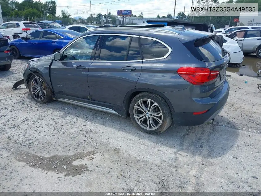 2016 BMW X1 xDrive28I VIN: WBXHT3Z35G4A49535 Lot: 42716541