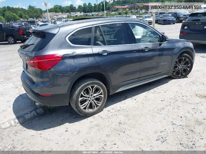 2016 BMW X1 xDrive28I VIN: WBXHT3Z35G4A49535 Lot: 42716541