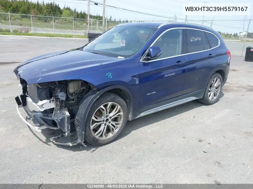 2017 BMW X1 xDrive28I VIN: WBXHT3C39H5579167 Lot: 12330090