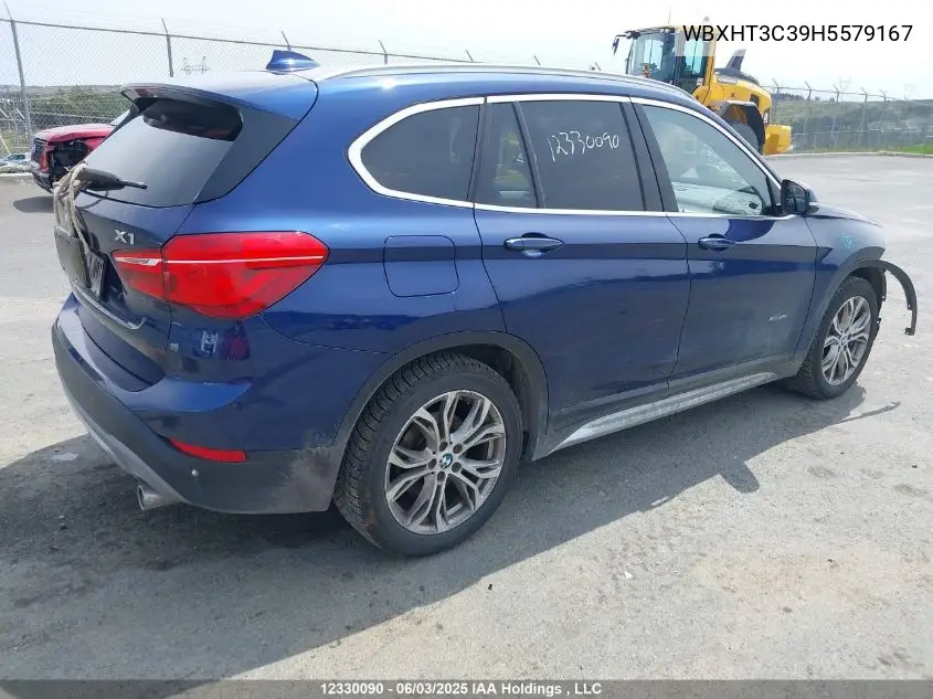 2017 BMW X1 xDrive28I VIN: WBXHT3C39H5579167 Lot: 12330090