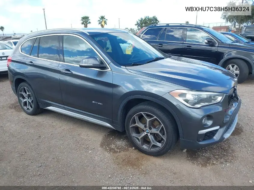 2017 BMW X1 Sdrive28I VIN: WBXHU7C38H5H36324 Lot: 42238788