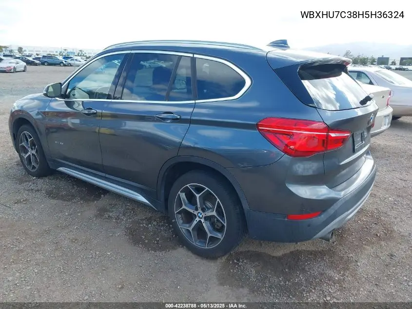 2017 BMW X1 Sdrive28I VIN: WBXHU7C38H5H36324 Lot: 42238788