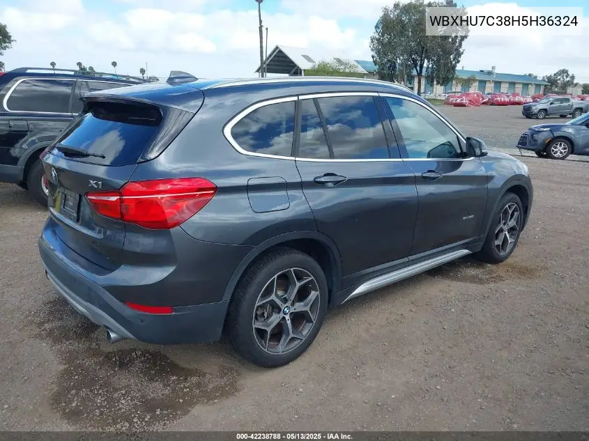 2017 BMW X1 Sdrive28I VIN: WBXHU7C38H5H36324 Lot: 42238788
