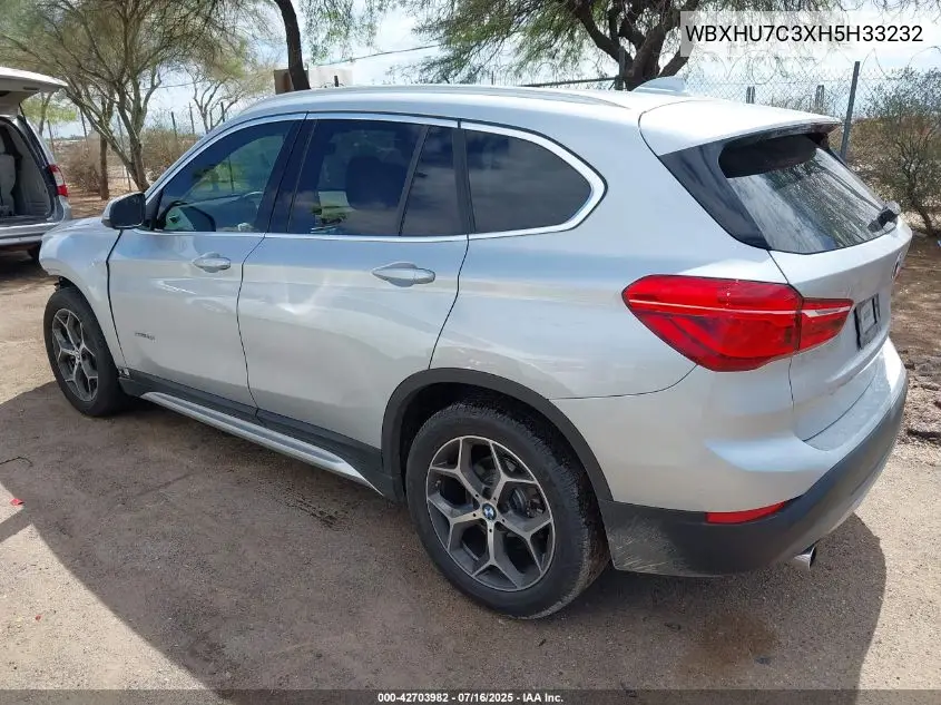 2017 BMW X1 Sdrive28I VIN: WBXHU7C3XH5H33232 Lot: 42703982