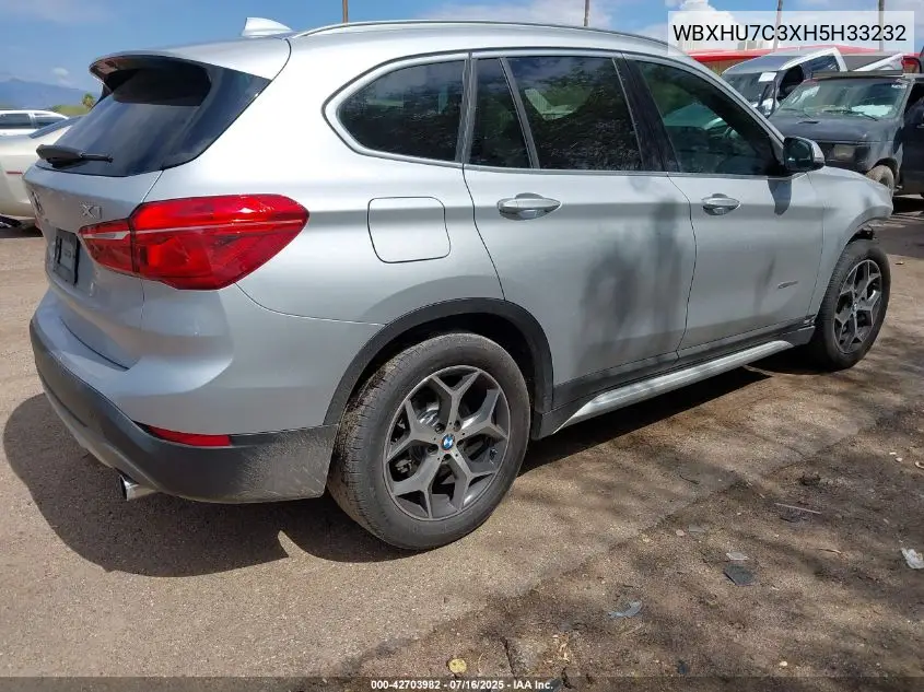 2017 BMW X1 Sdrive28I VIN: WBXHU7C3XH5H33232 Lot: 42703982
