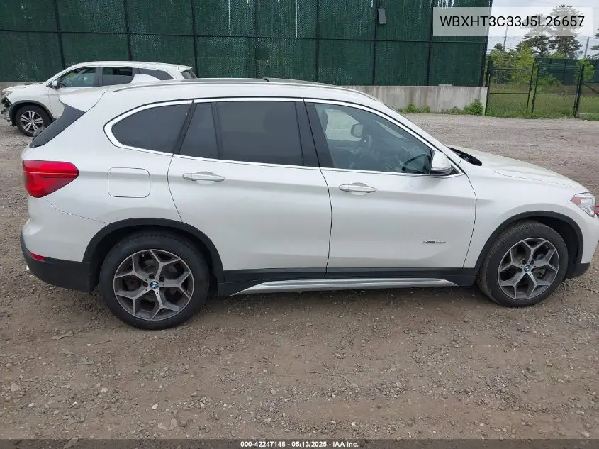2018 BMW X1 xDrive28I VIN: WBXHT3C33J5L26657 Lot: 42247148