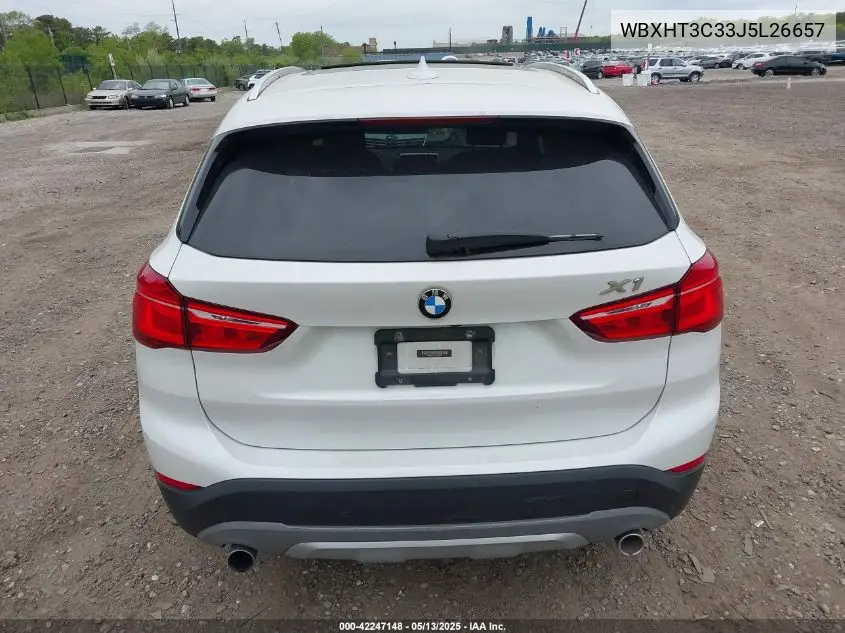 2018 BMW X1 xDrive28I VIN: WBXHT3C33J5L26657 Lot: 42247148