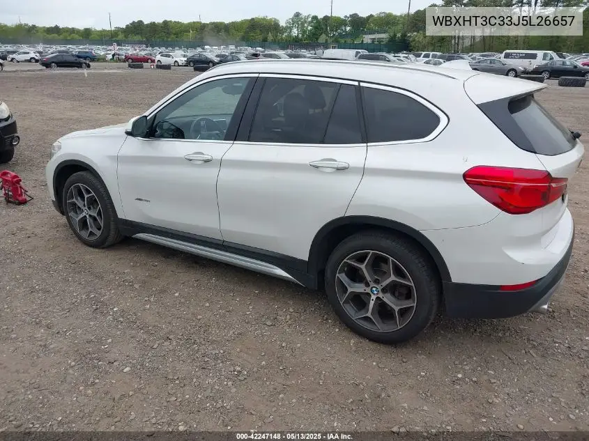 2018 BMW X1 xDrive28I VIN: WBXHT3C33J5L26657 Lot: 42247148