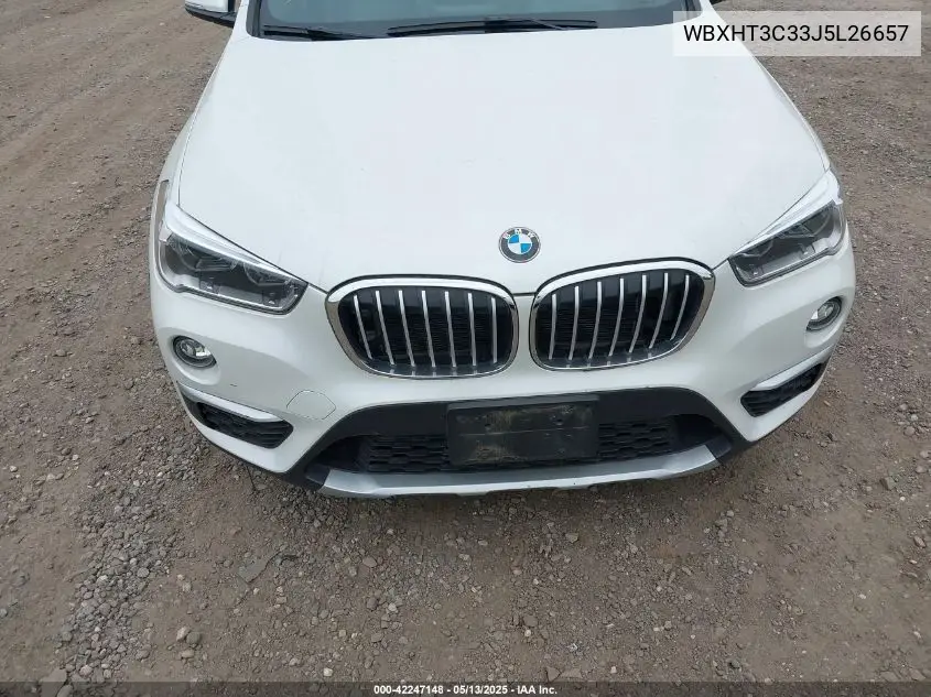 2018 BMW X1 xDrive28I VIN: WBXHT3C33J5L26657 Lot: 42247148