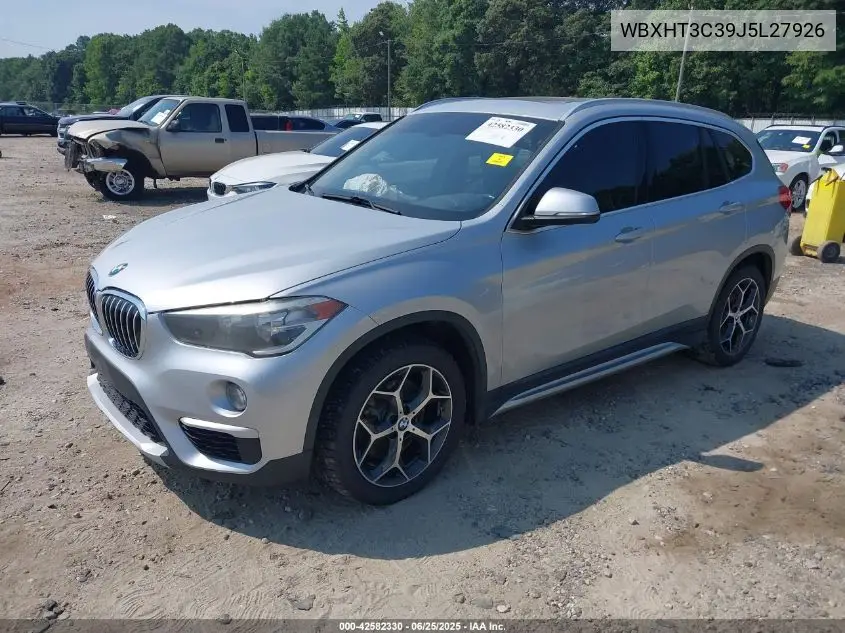 2018 BMW X1 xDrive28I VIN: WBXHT3C39J5L27926 Lot: 42582330