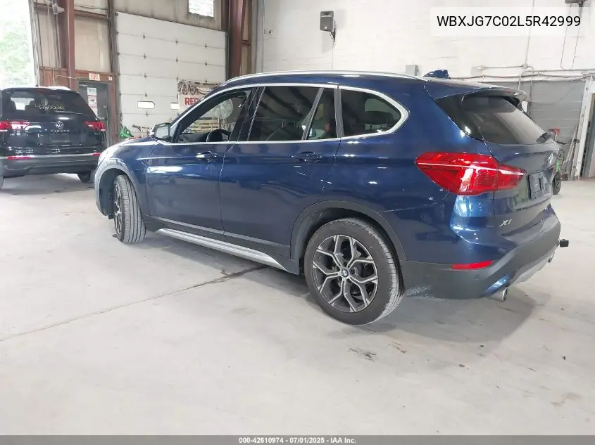 2020 BMW X1 Sdrive28I VIN: WBXJG7C02L5R42999 Lot: 42610974