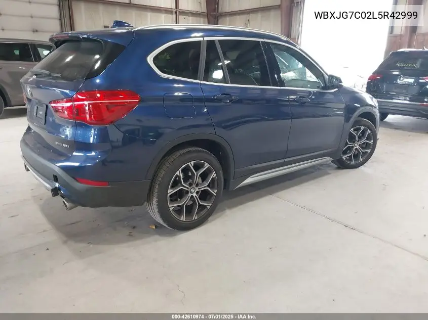 2020 BMW X1 Sdrive28I VIN: WBXJG7C02L5R42999 Lot: 42610974