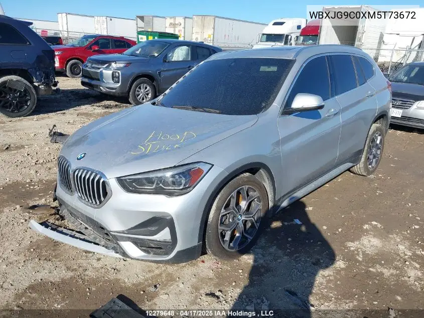 2021 BMW X1 xDrive28I/xDrive28I Essential VIN: WBXJG9C0XM5T73672 Lot: 12279648