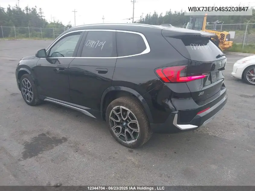 2025 BMW X1 xDrive28I VIN: WBX73EF04S5203847 Lot: 12344704