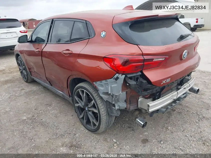 2018 BMW X2 Sdrive28I VIN: WBXYJ3C34JEJ82834 Lot: 41869187