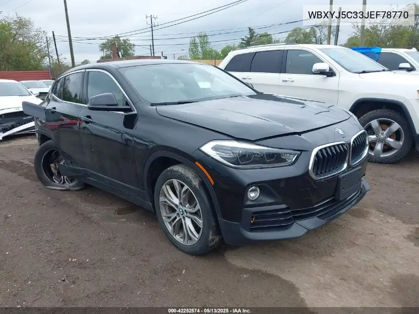 2018 BMW X2 xDrive28I VIN: WBXYJ5C33JEF78770 Lot: 42252574