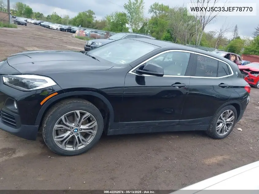 2018 BMW X2 xDrive28I VIN: WBXYJ5C33JEF78770 Lot: 42252574