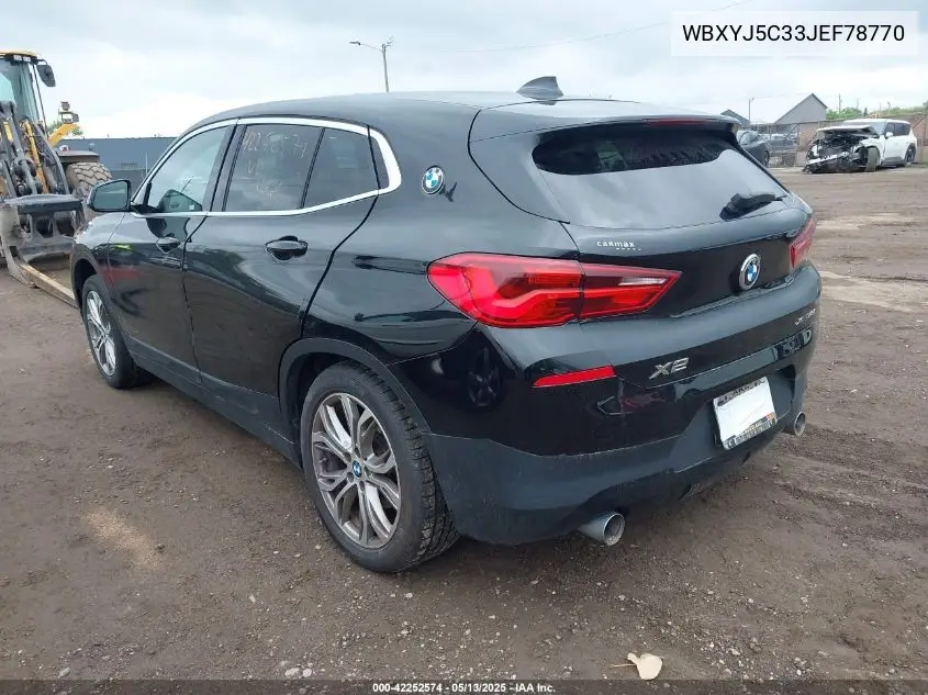 2018 BMW X2 xDrive28I VIN: WBXYJ5C33JEF78770 Lot: 42252574