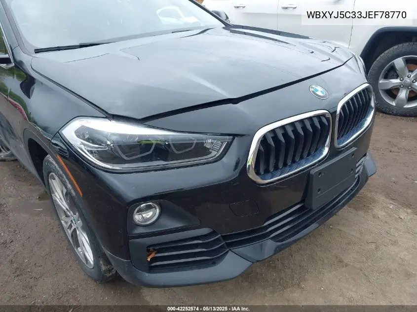 2018 BMW X2 xDrive28I VIN: WBXYJ5C33JEF78770 Lot: 42252574