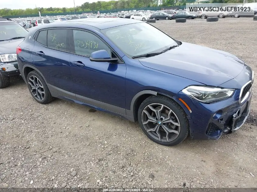 2018 BMW X2 xDrive28I VIN: WBXYJ5C36JEF81923 Lot: 42263602