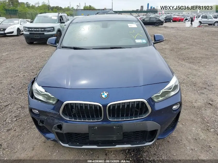 2018 BMW X2 xDrive28I VIN: WBXYJ5C36JEF81923 Lot: 42263602