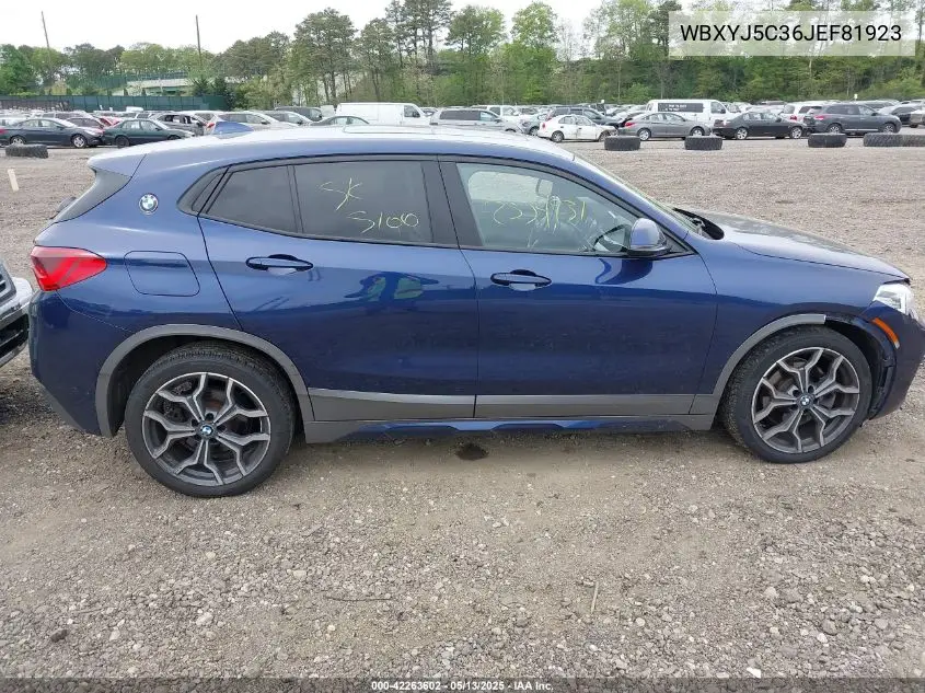 2018 BMW X2 xDrive28I VIN: WBXYJ5C36JEF81923 Lot: 42263602