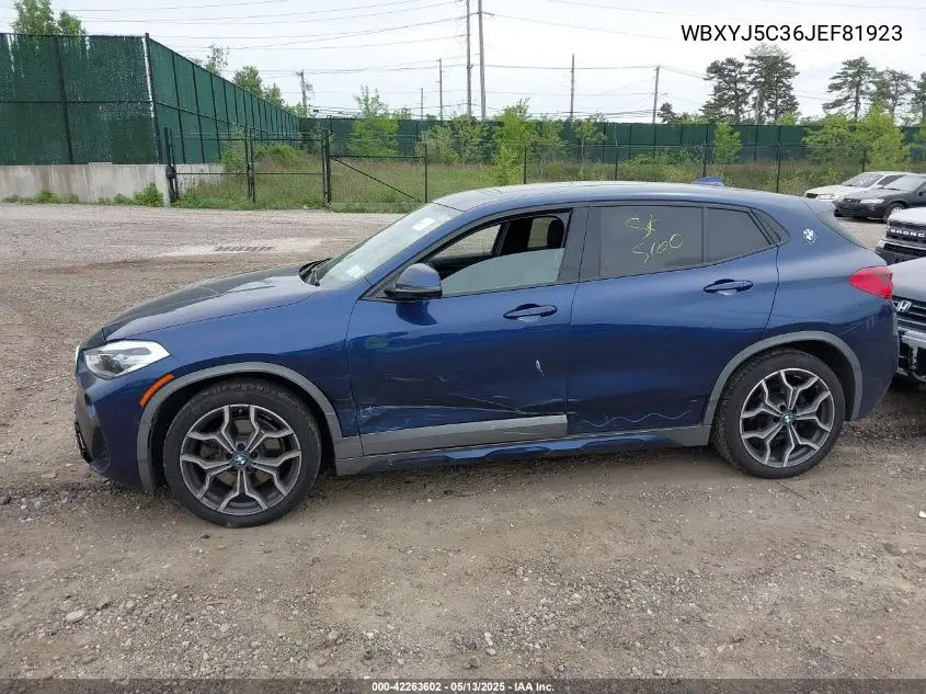 2018 BMW X2 xDrive28I VIN: WBXYJ5C36JEF81923 Lot: 42263602