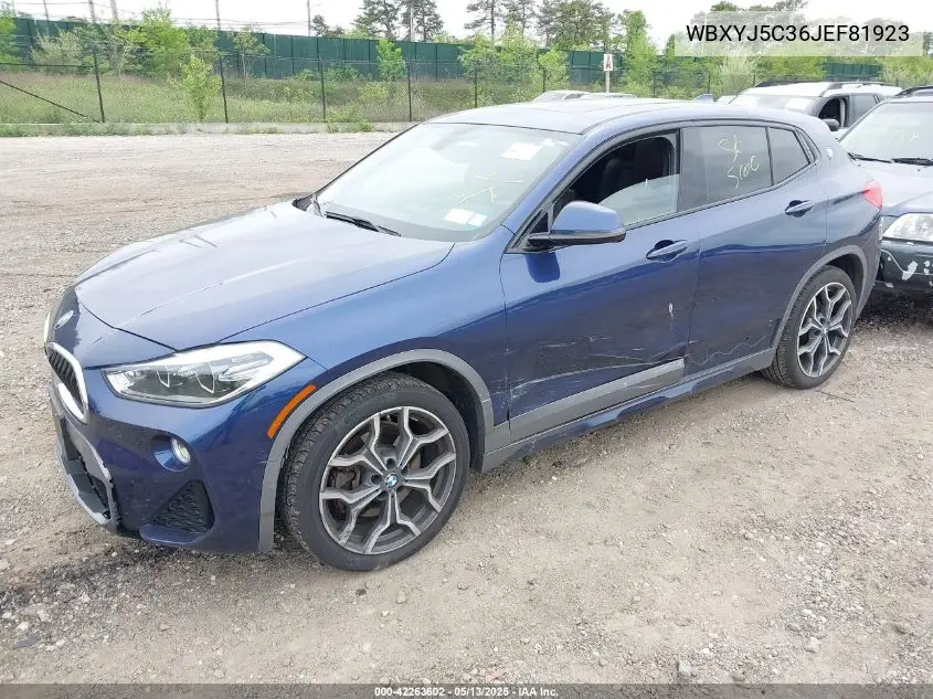 2018 BMW X2 xDrive28I VIN: WBXYJ5C36JEF81923 Lot: 42263602