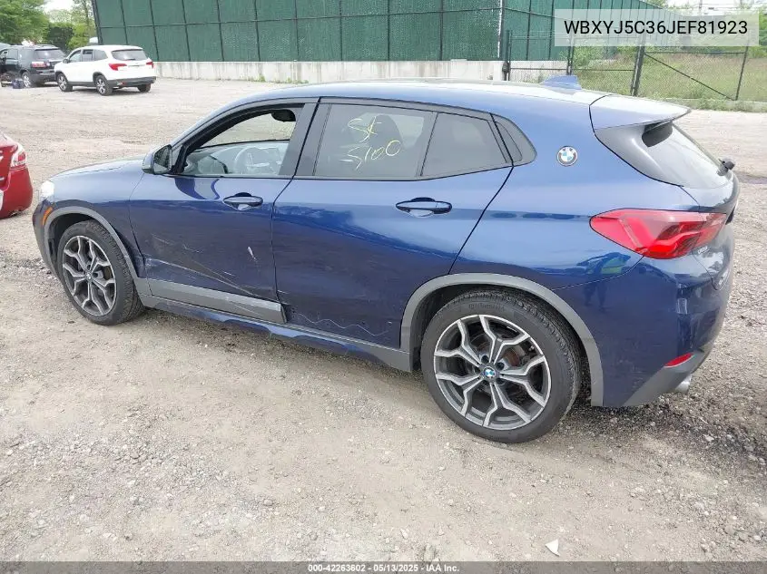 2018 BMW X2 xDrive28I VIN: WBXYJ5C36JEF81923 Lot: 42263602