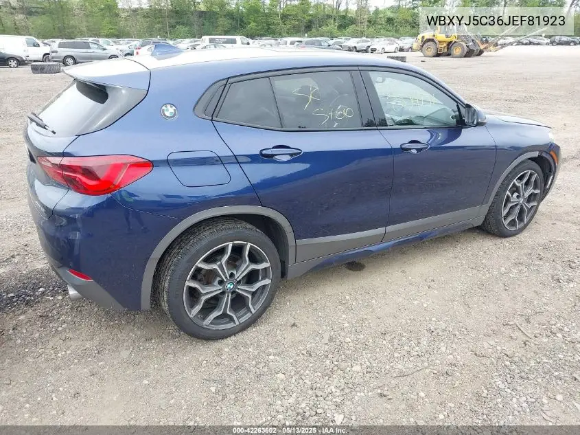 2018 BMW X2 xDrive28I VIN: WBXYJ5C36JEF81923 Lot: 42263602